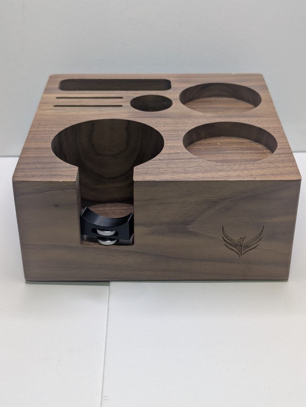KNODOS 54mm Walnut Espresso Tamping Station V3 Portafilter Holder Breville
